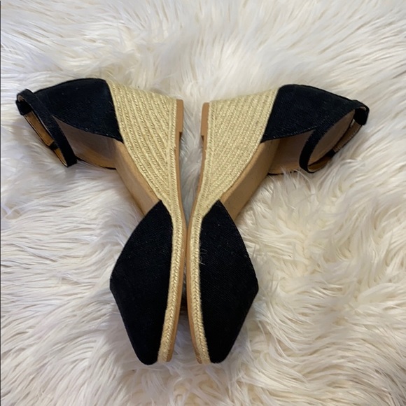 Nine West black espadrille wedges - Picture 3 of 6